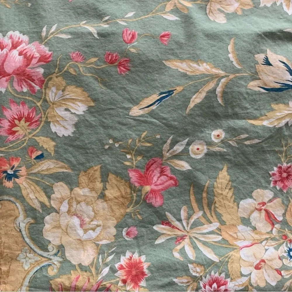 Pottery Barn Asian Floral Butterfly Euro Sham